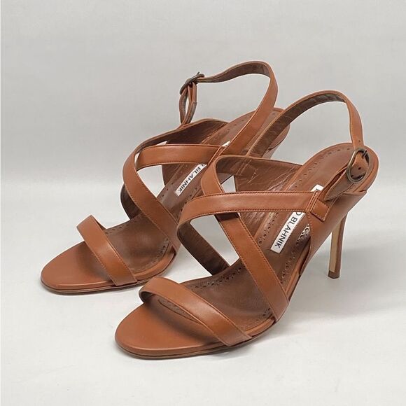 Manolo Blahnik Singanu Strappy Leather Sandals size 36 - Picture 7 of 13